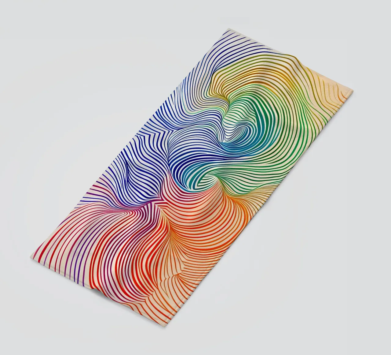 Rainbow Flow - Composizione astratta di colori telo mare da Studio Mooodz