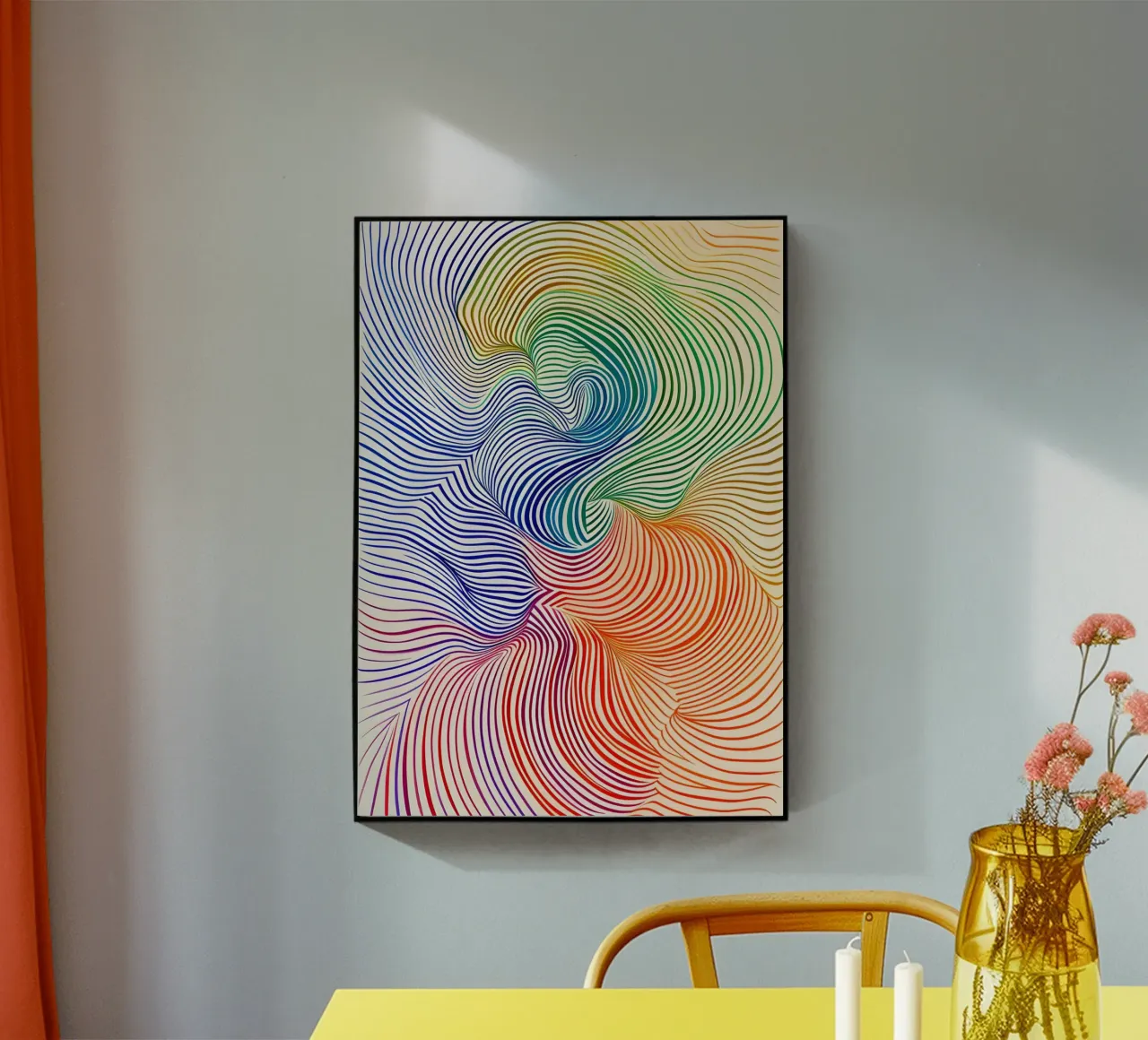 Rainbow Flow - Composizione astratta di colori plexiglass da Studio Mooodz