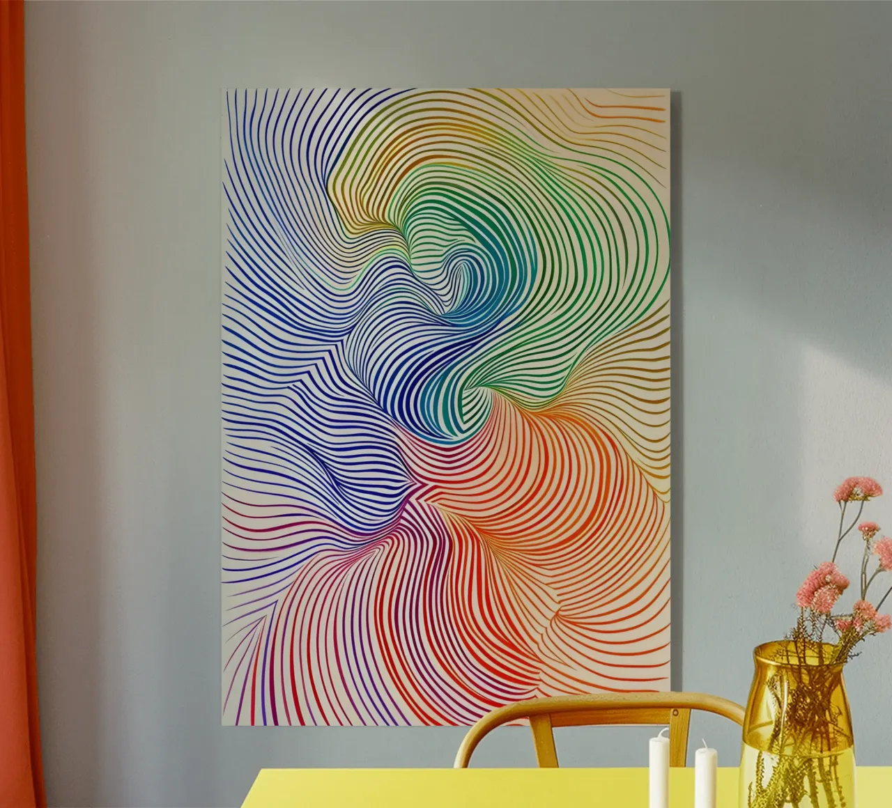 Rainbow Flow - Composizione astratta di colori plexiglass da Studio Mooodz