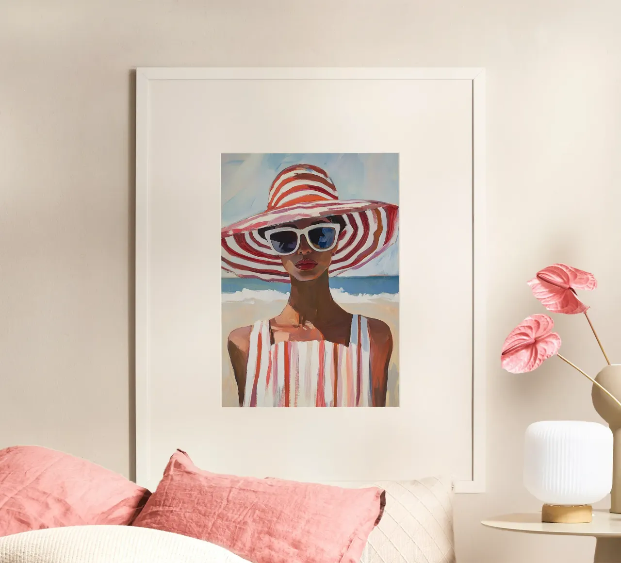 Mode Sommer Strand Meer Hut Poster von Euphoria Theresa