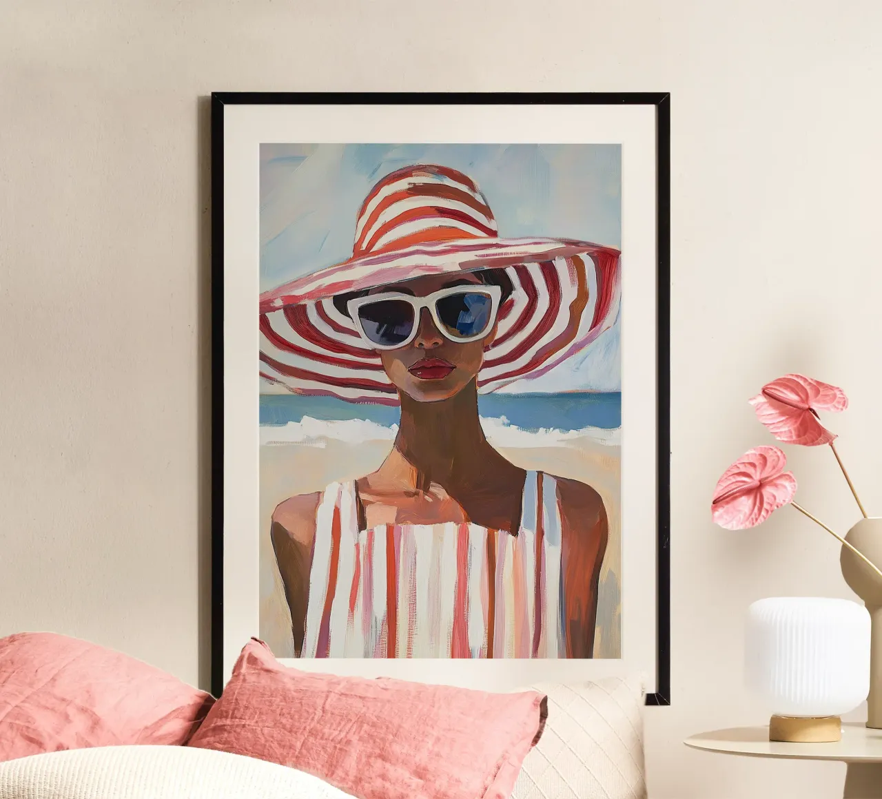 Mode Sommer Strand Meer Hut Poster von Euphoria Theresa