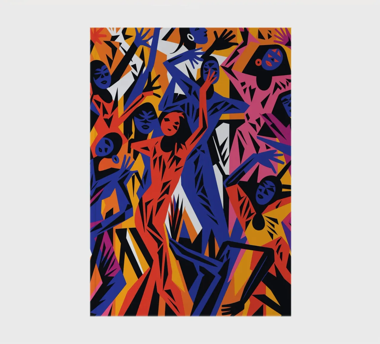 Choix des femmes | Tableau de danse cubiste abstrait carnet de notes de Autofocus