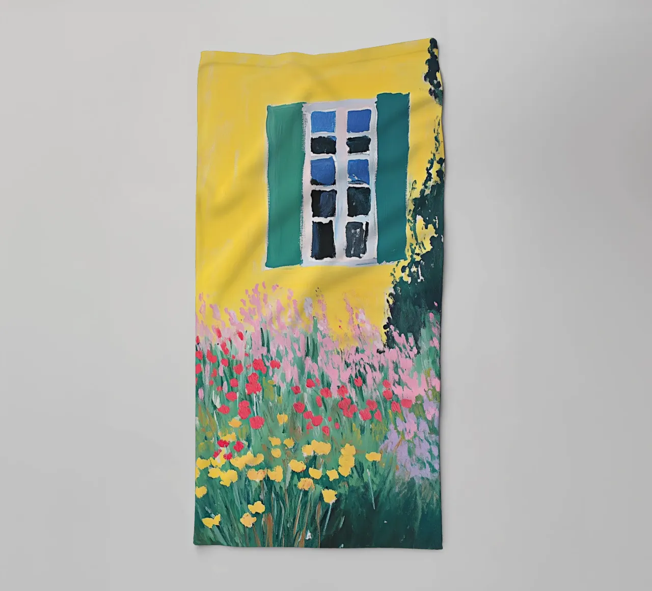 Fleurs sauvages Fauvisme Coloré Jaune serviette de bain de Euphoria Theresa