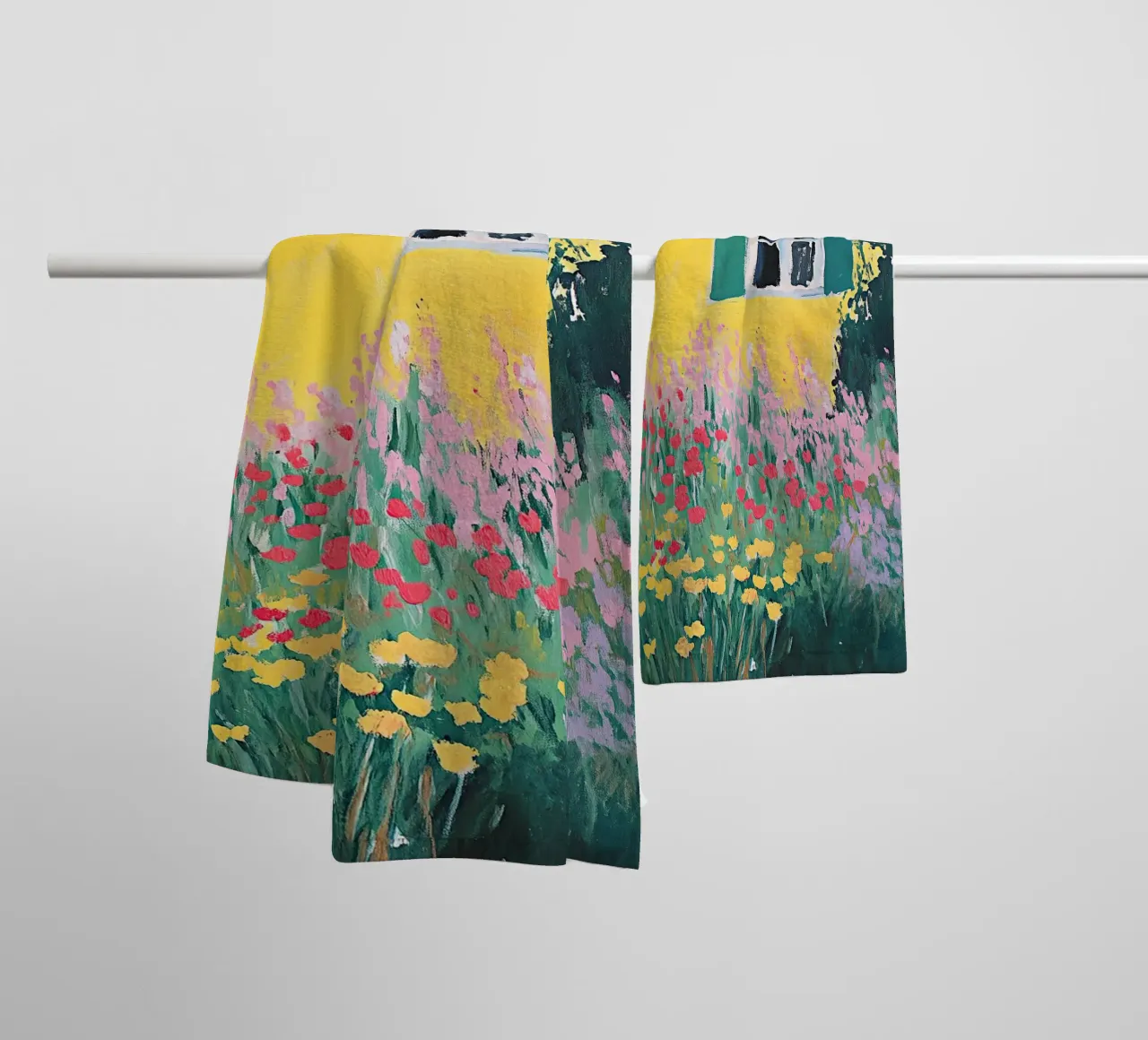Fleurs sauvages Fauvisme Coloré Jaune serviette de bain de Euphoria Theresa
