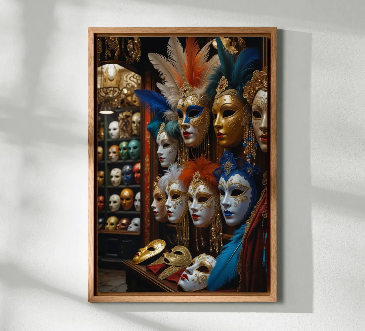 Intricately Designed Venetian Masks on Display tela da AlbertKlee