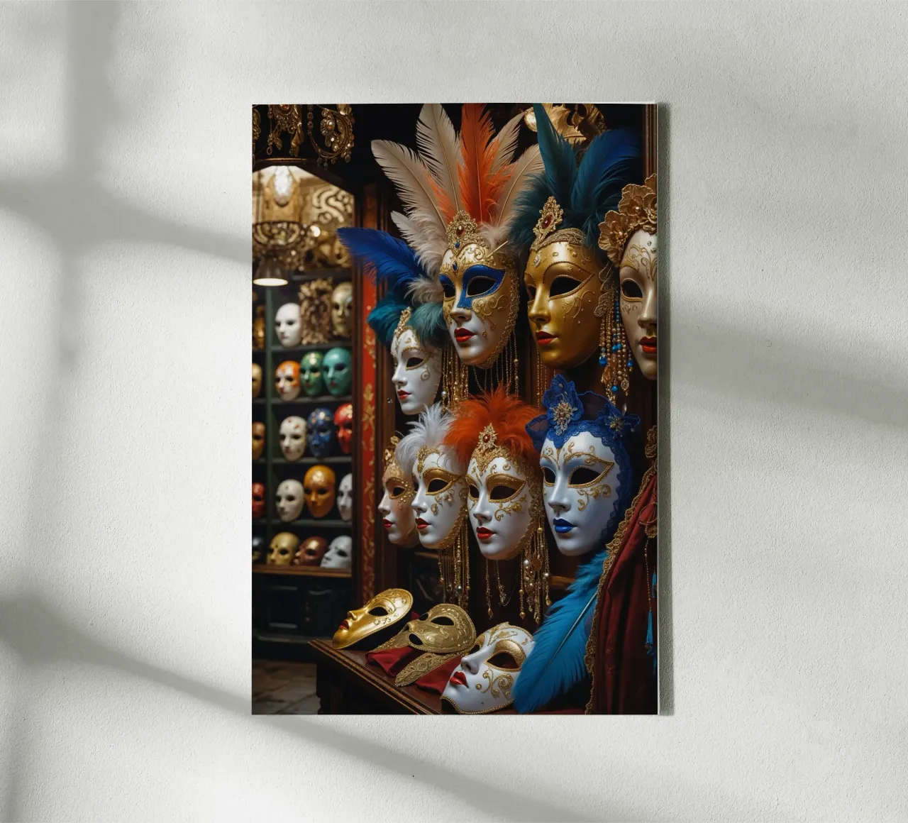 Intricately Designed Venetian Masks on Display tela da AlbertKlee