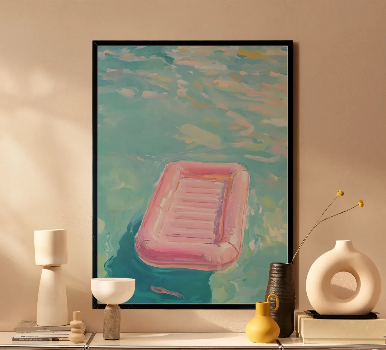 Preppy rosa Meer Sommer Pool Poster von Euphoria Theresa