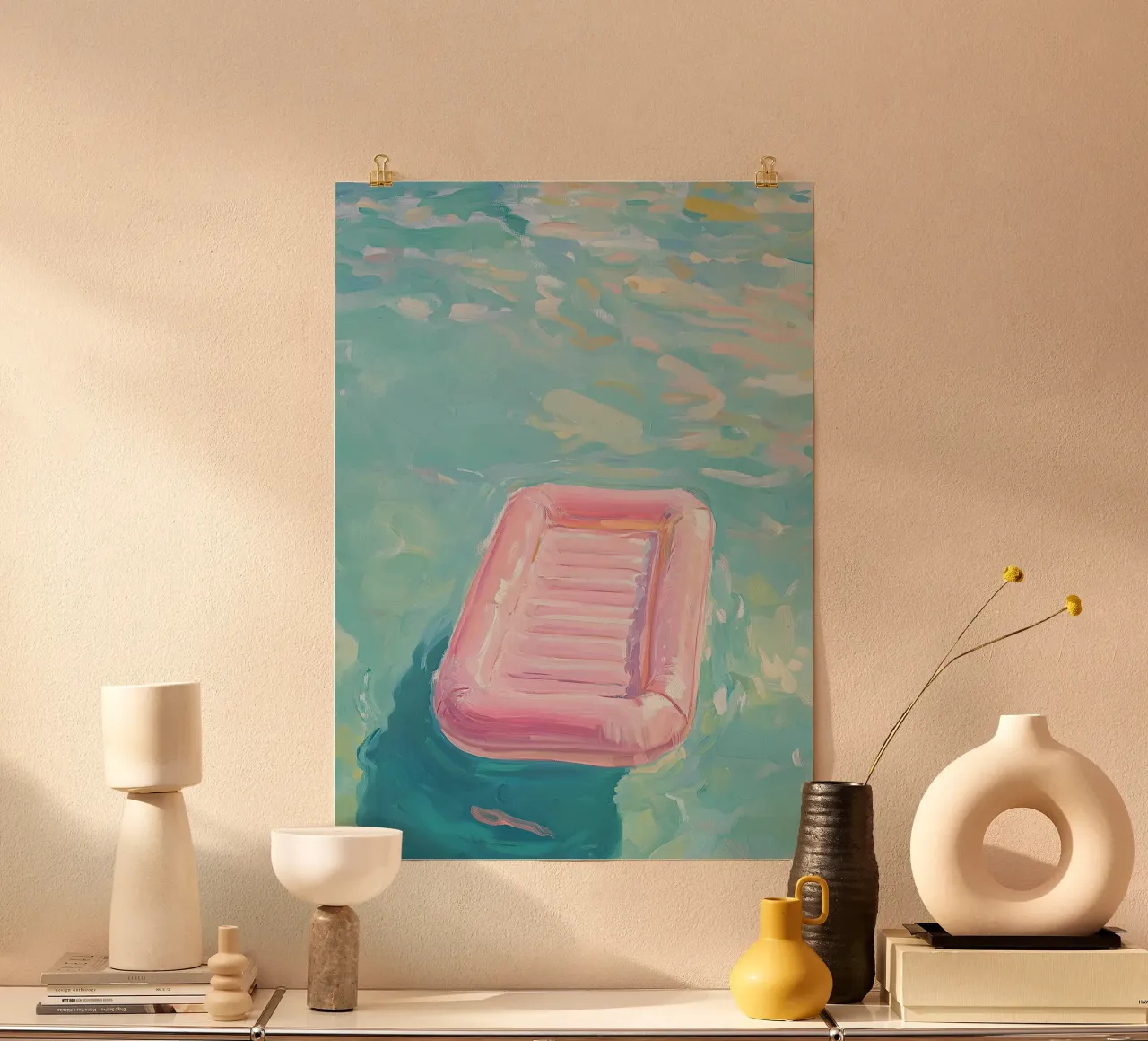 Preppy rosa Meer Sommer Pool Poster von Euphoria Theresa