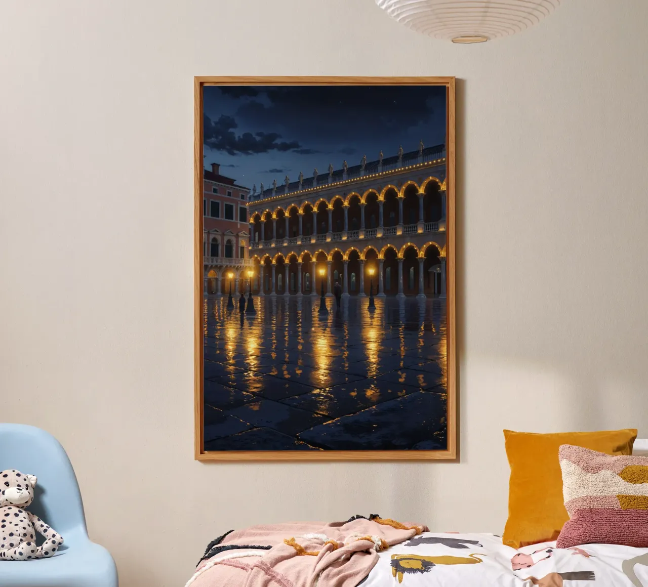 Venetian Nightscape: Illuminated Arches and Reflections pannello forex da AlbertKlee