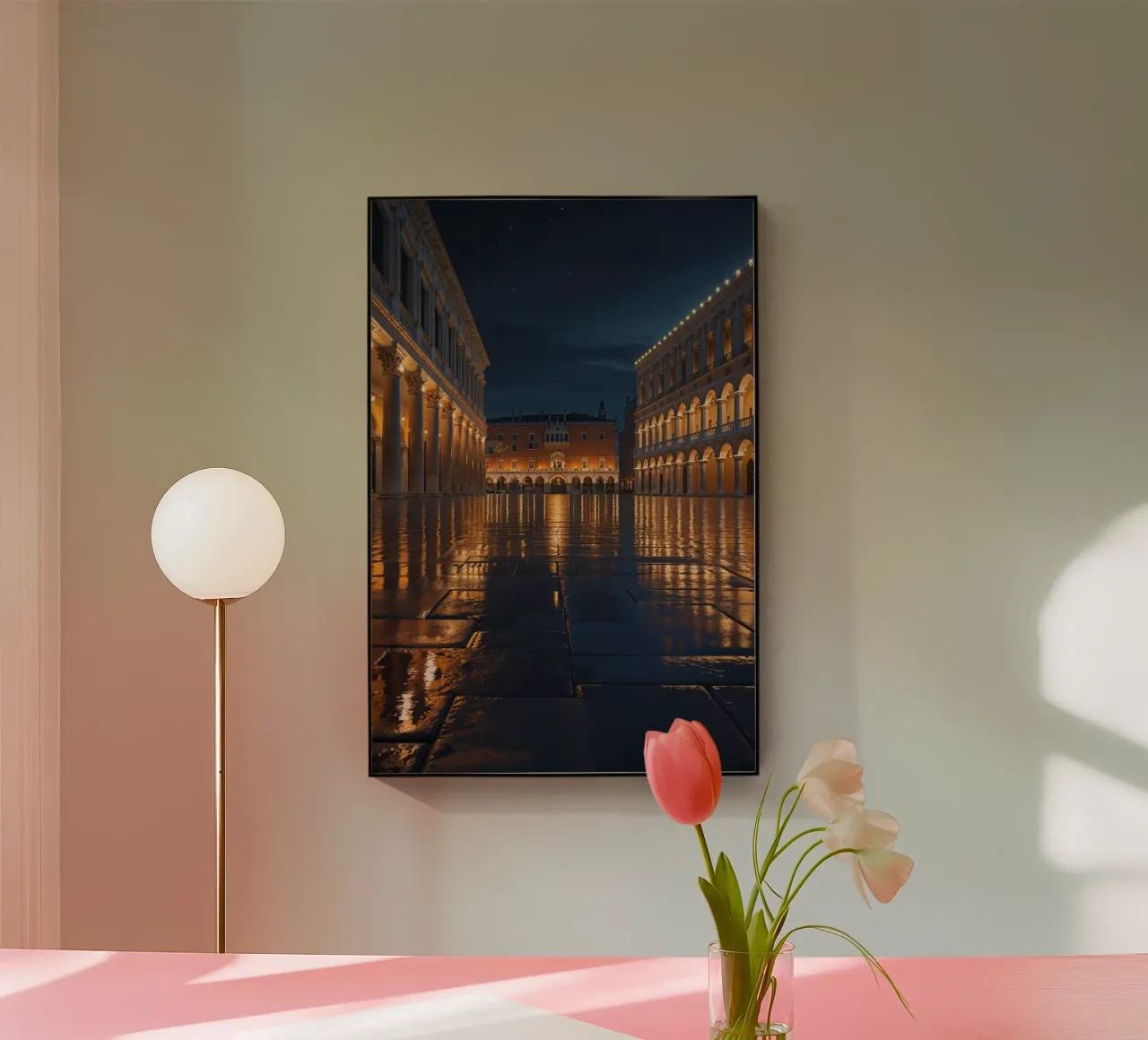 Venetian Glow: A Nighttime Masterpiece of St. Mark’s plexiglass da AlbertKlee
