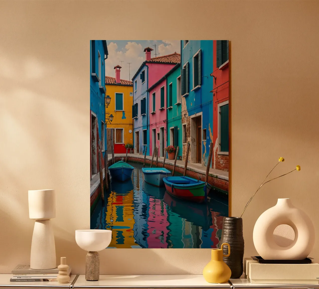 Burano’s Iconic Colors and Reflections plexiglass da AlbertKlee