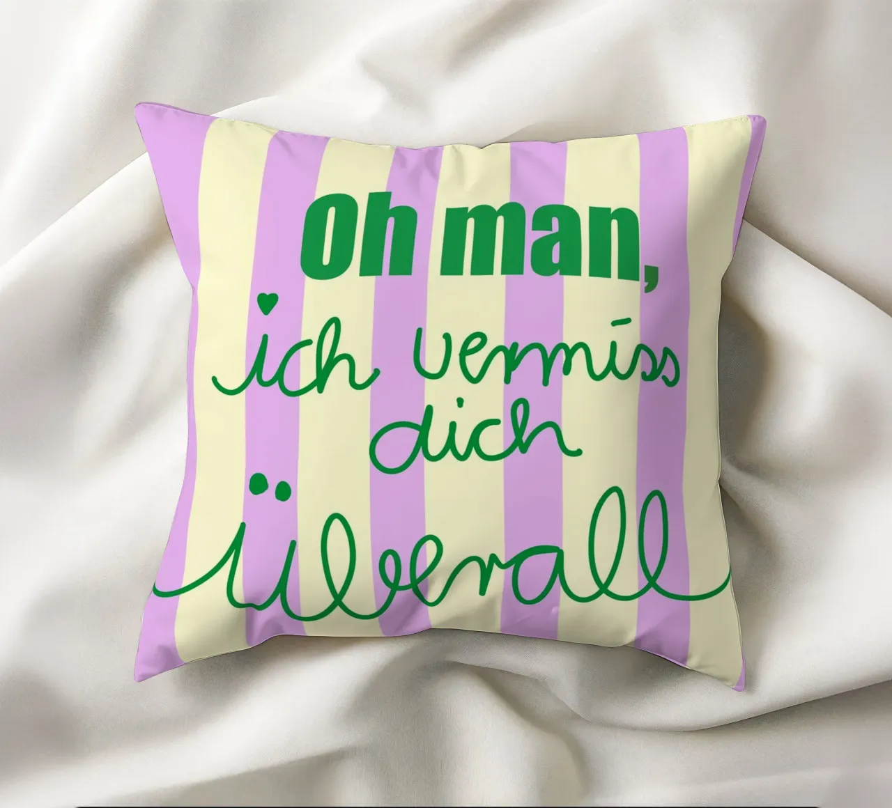 Oh man ich vermiss dich überall cojín de Hej Ibiza by Ute Arnold