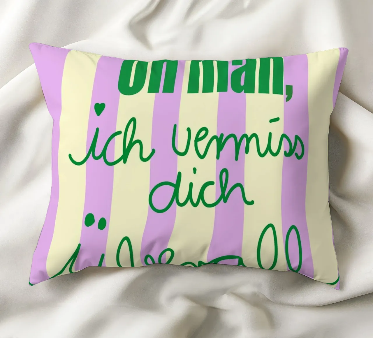 Oh man ich vermiss dich überall cojín de Hej Ibiza by Ute Arnold