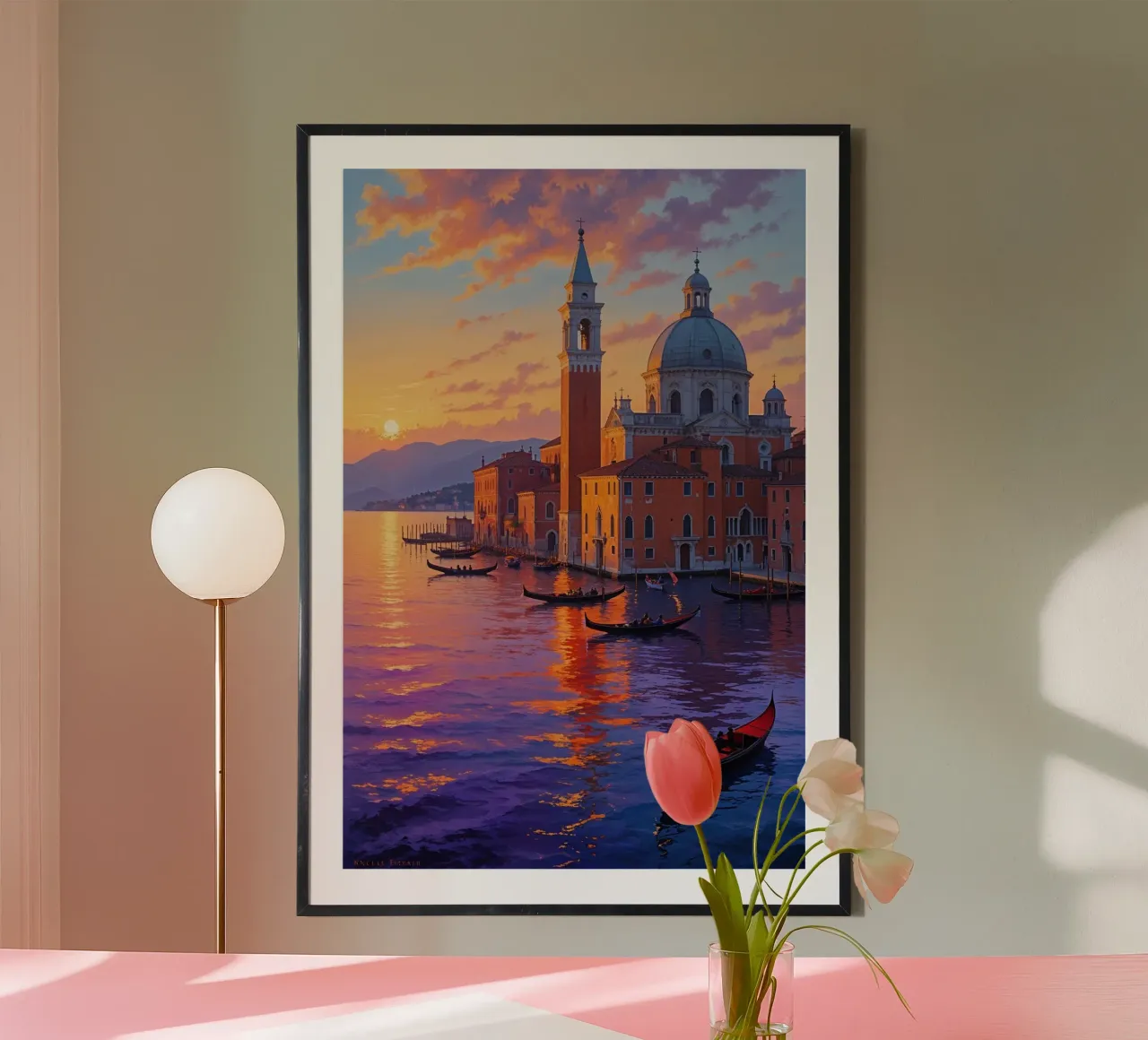 Evening Glow on San Giorgio poster da AlbertKlee