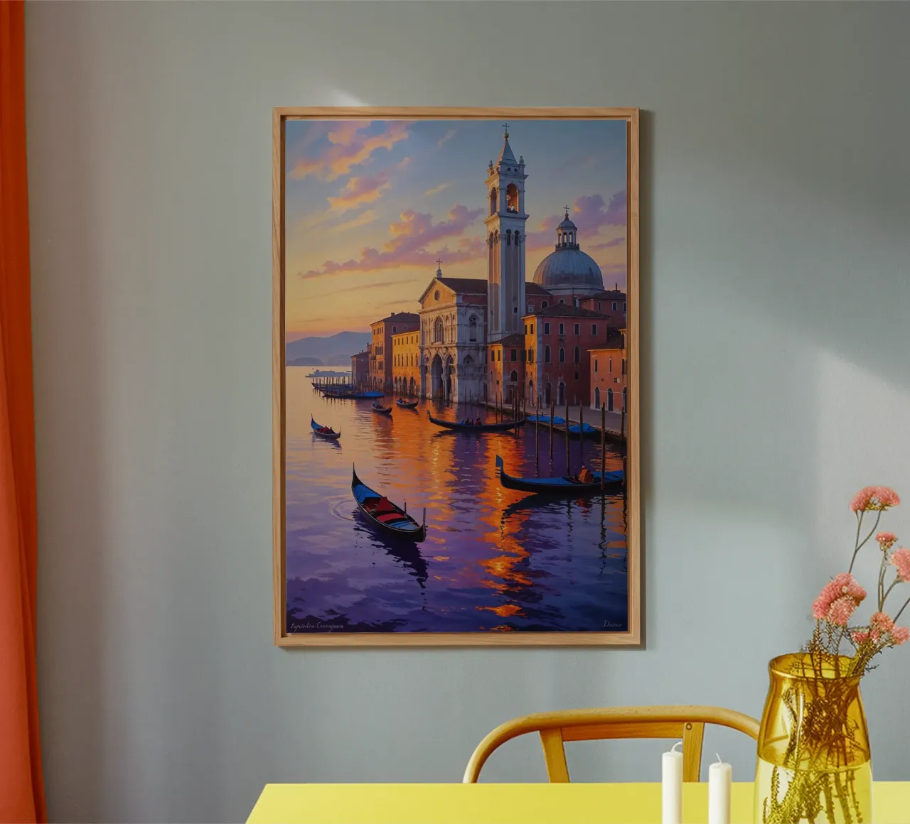 Sunset Serenity in Venice alluminio dibond da AlbertKlee