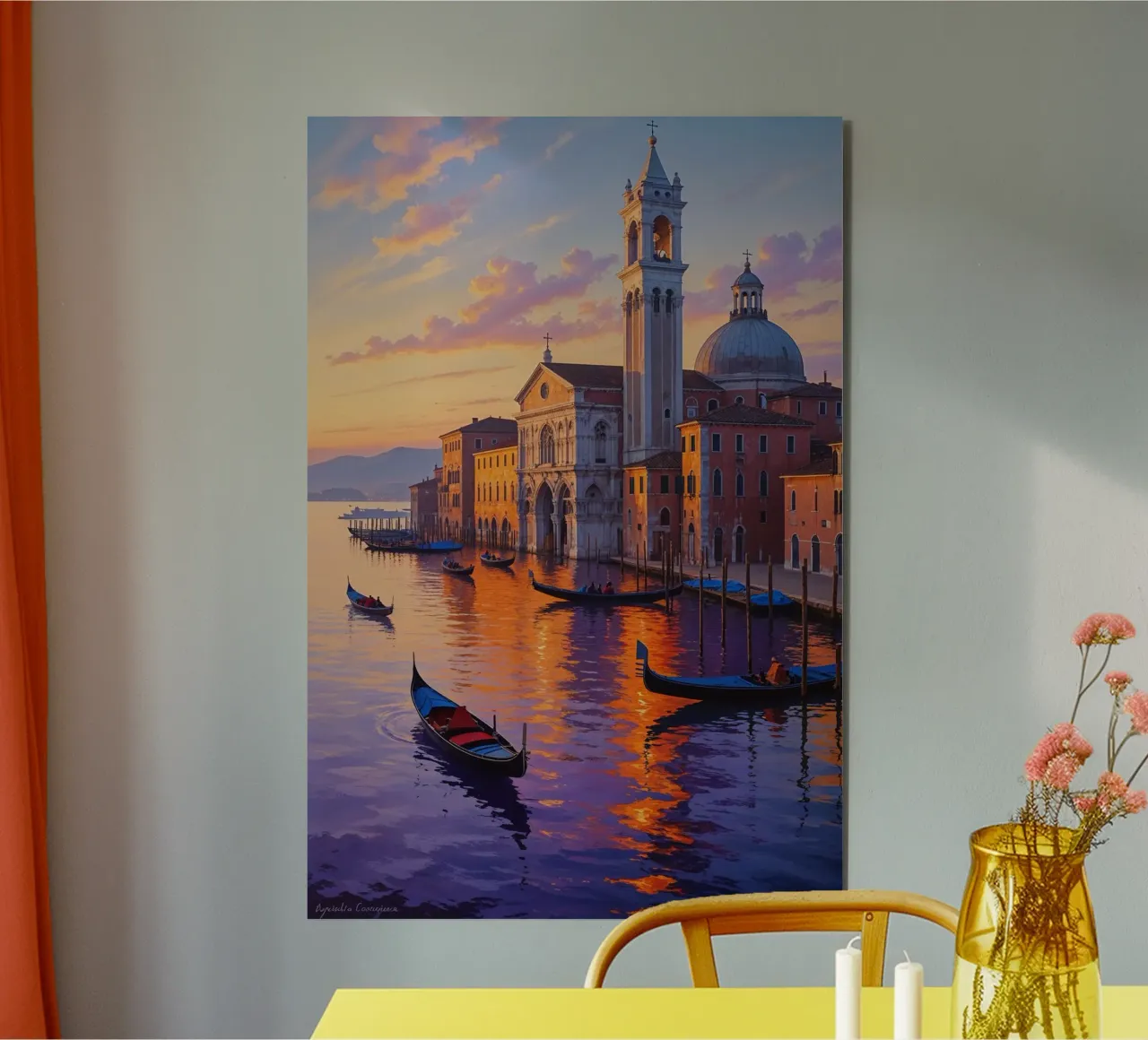 Sunset Serenity in Venice alluminio dibond da AlbertKlee