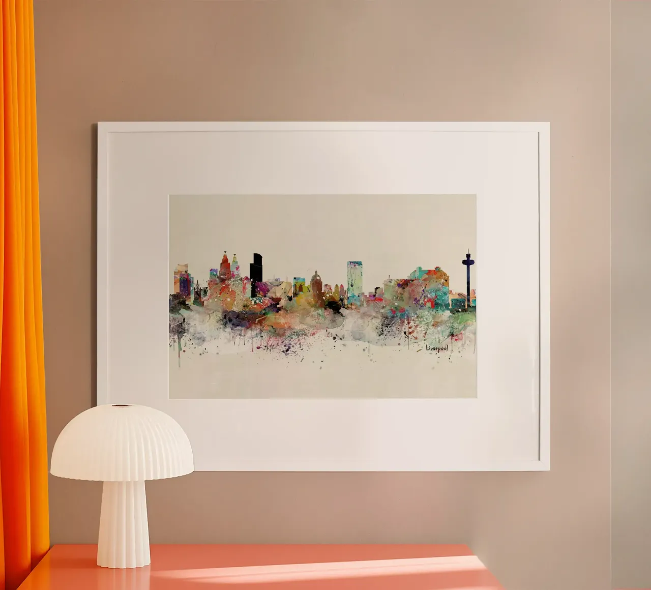 Liverpool poster con telaio in legno da Brian Buckley
