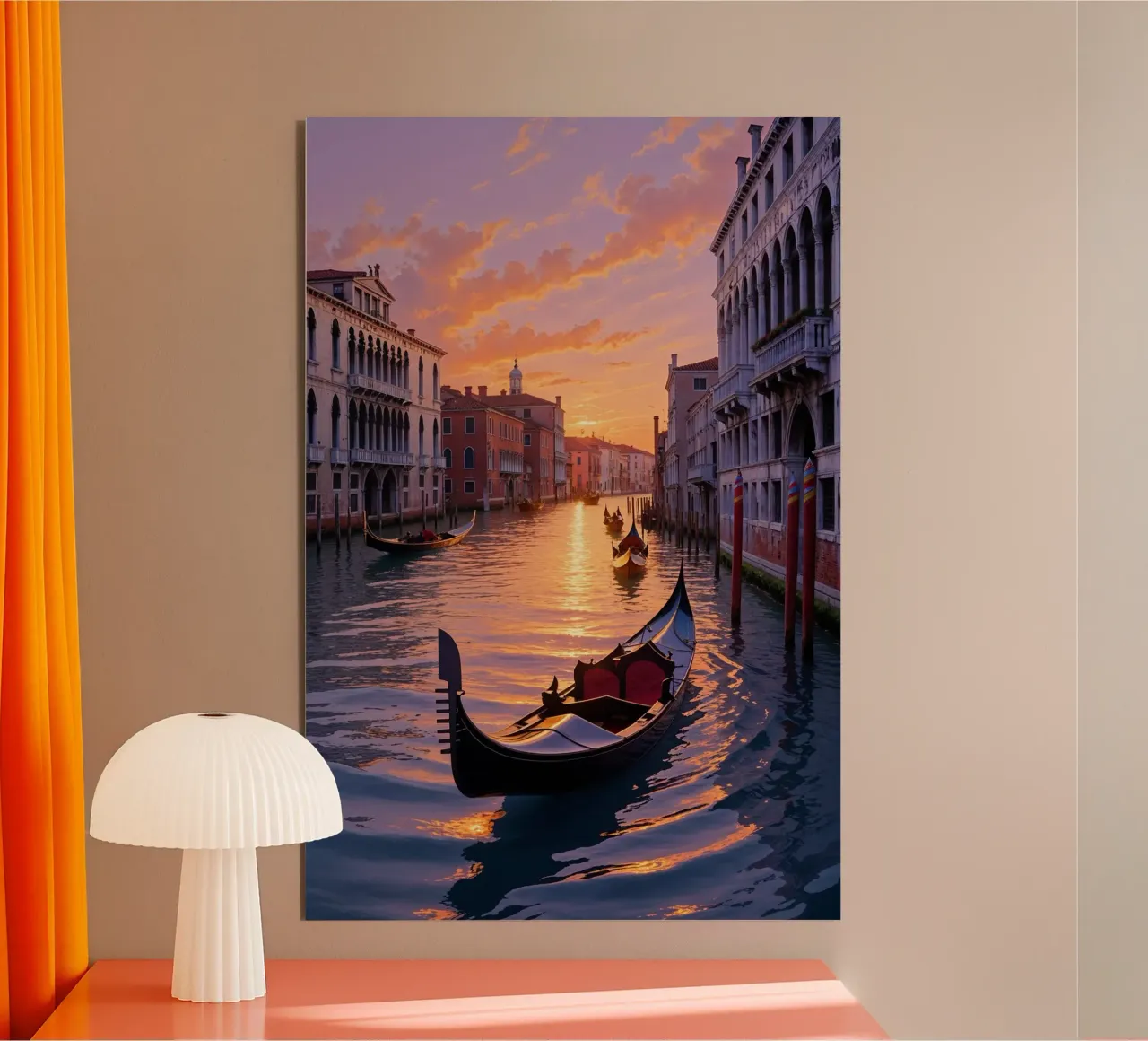 Venetian Palaces Reflecting in the Water alluminio dibond da AlbertKlee