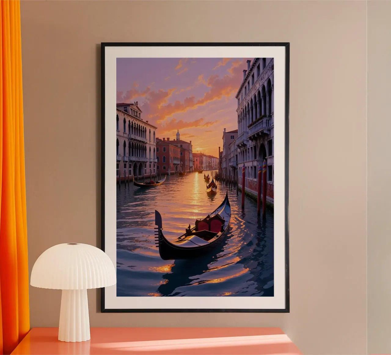 Venetian Palaces Reflecting in the Water carta hahnemühle da AlbertKlee