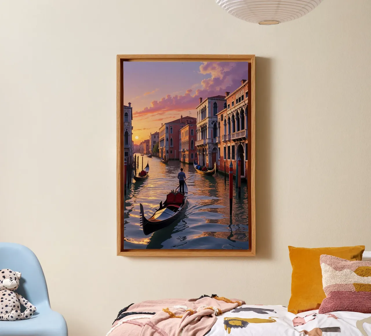 Timeless Gondola Ride in Venice tela con Cornice a cassetta da AlbertKlee