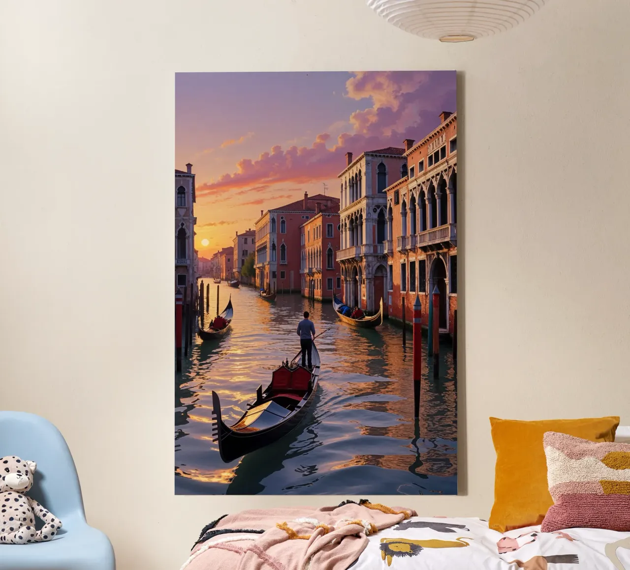 Timeless Gondola Ride in Venice tela con Cornice a cassetta da AlbertKlee