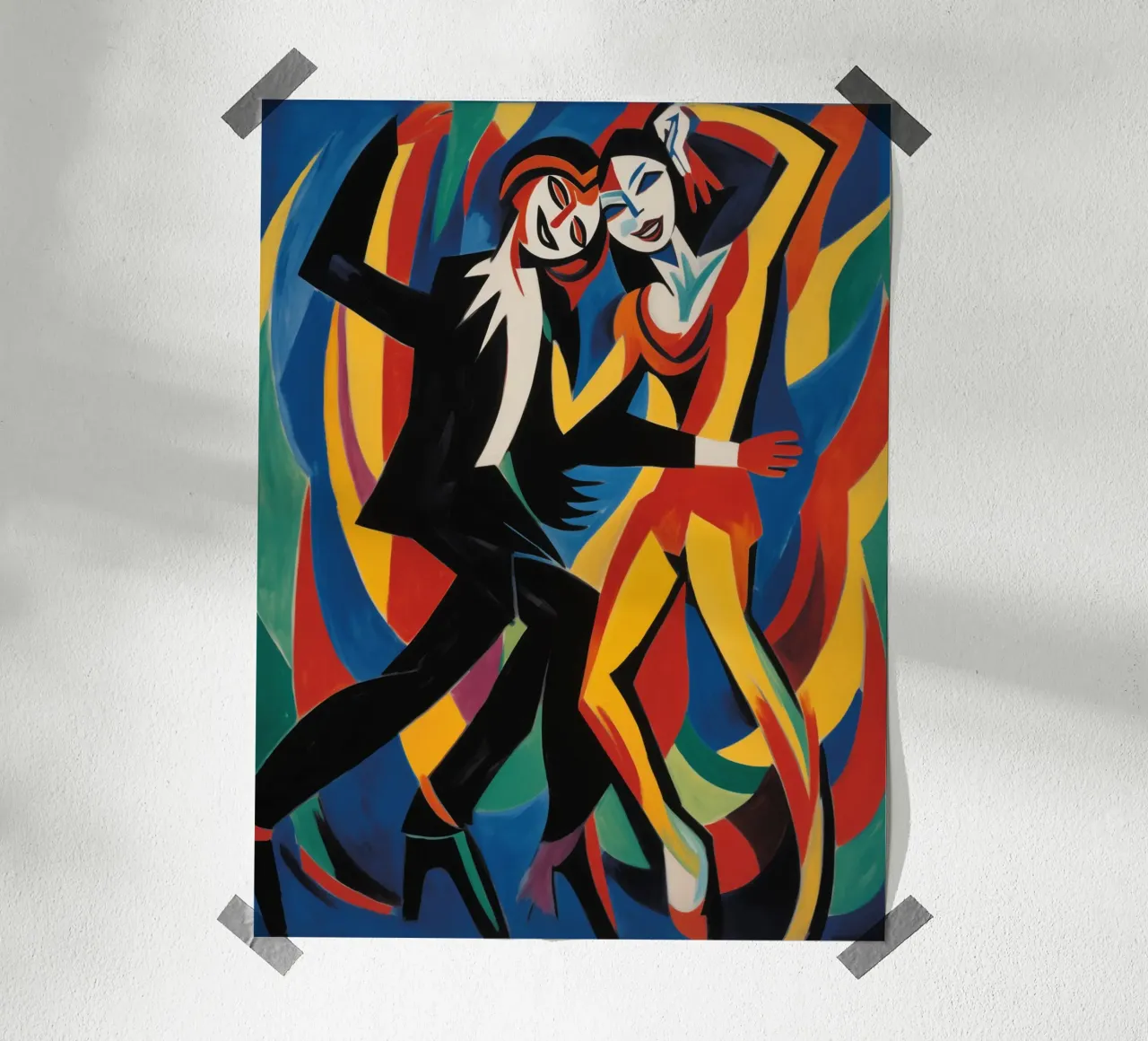 Danza con noi | Quadro su tela espressionista poster con telaio in alluminio da Autofocus