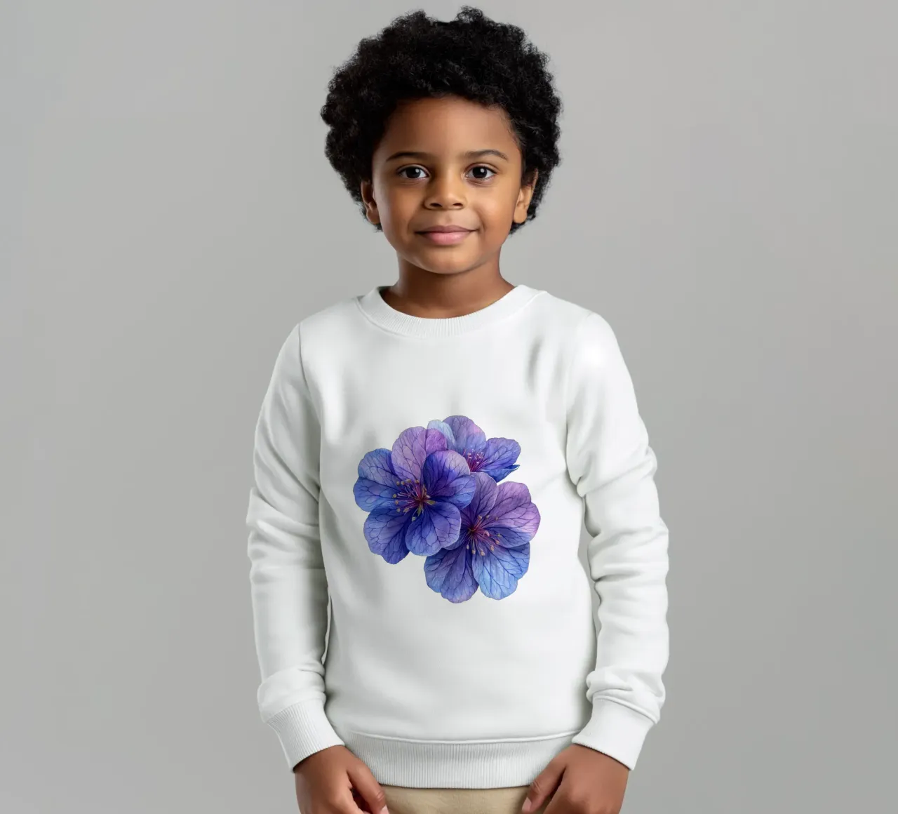Fiore di Lunaria 2 felpa bambino da Bold Blooms
