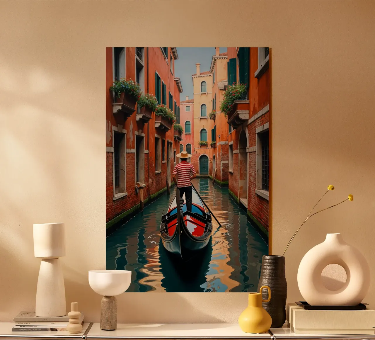 Serene Gondola Ride Through Venetian Canals plexiglass da AlbertKlee