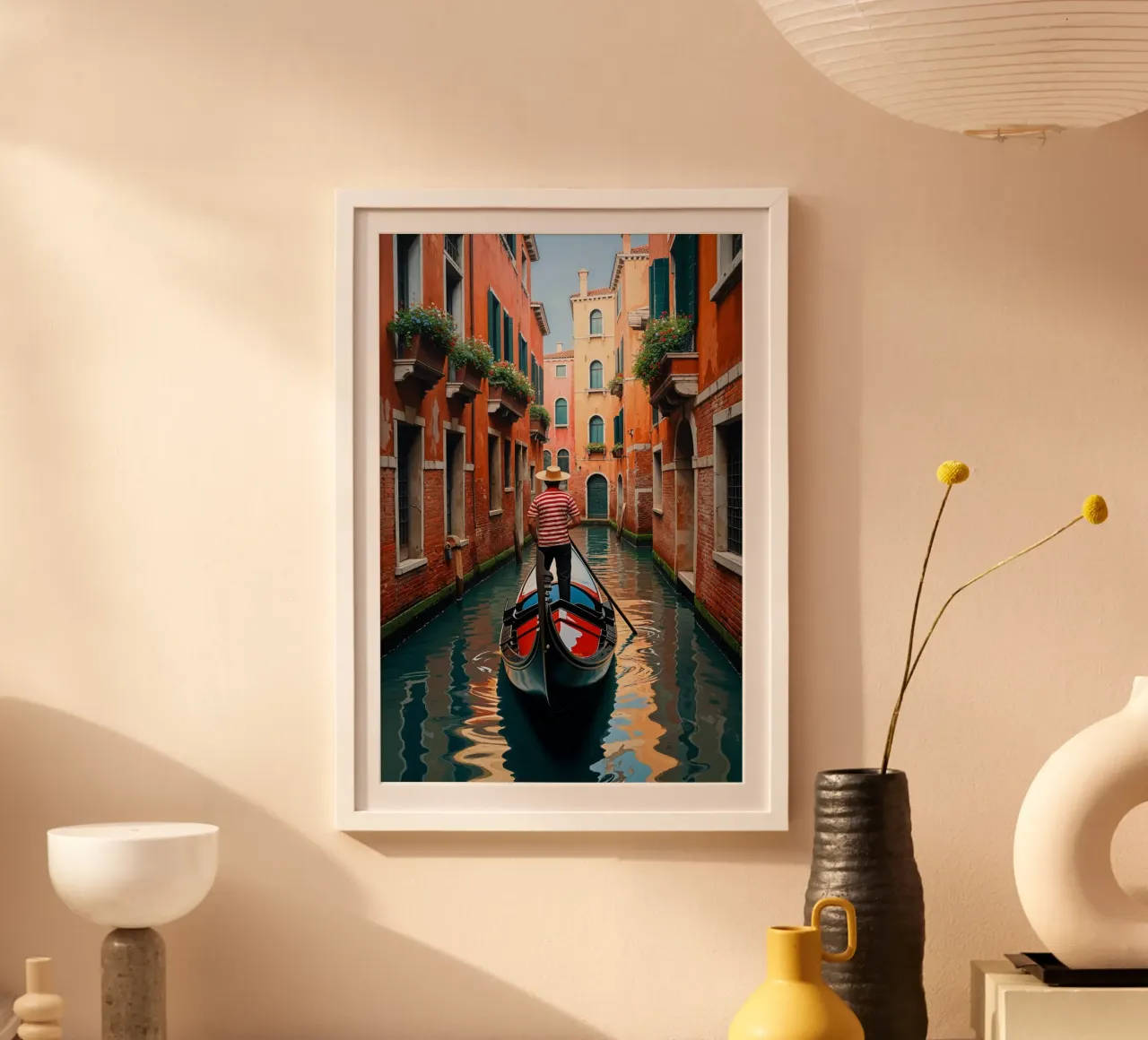 Serene Gondola Ride Through Venetian Canals carta hahnemühle da AlbertKlee