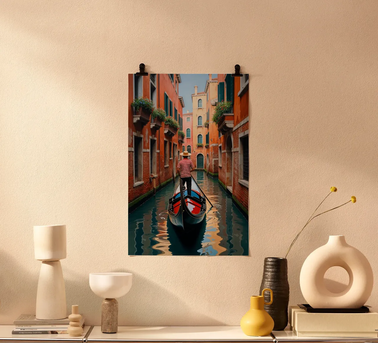 Serene Gondola Ride Through Venetian Canals carta hahnemühle da AlbertKlee