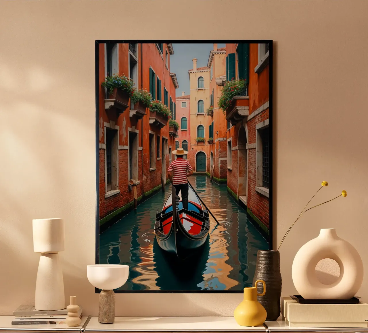 Serene Gondola Ride Through Venetian Canals carta hahnemühle da AlbertKlee