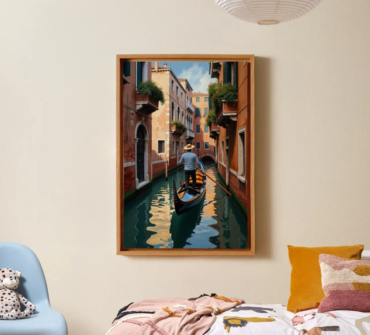 Tranquil Venetian Canal at Golden Hour tela con Cornice a cassetta da AlbertKlee