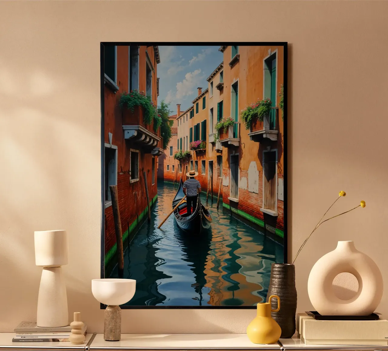 Gondola Journey Through the Heart of Venice carta hahnemühle da AlbertKlee
