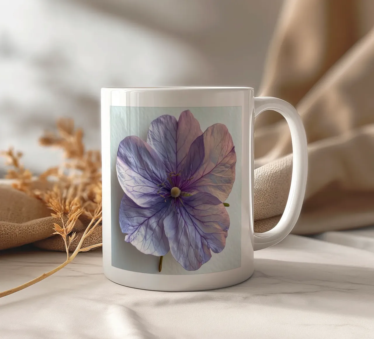 Lunaria Flower 3 ceramic mug by Bold Blooms