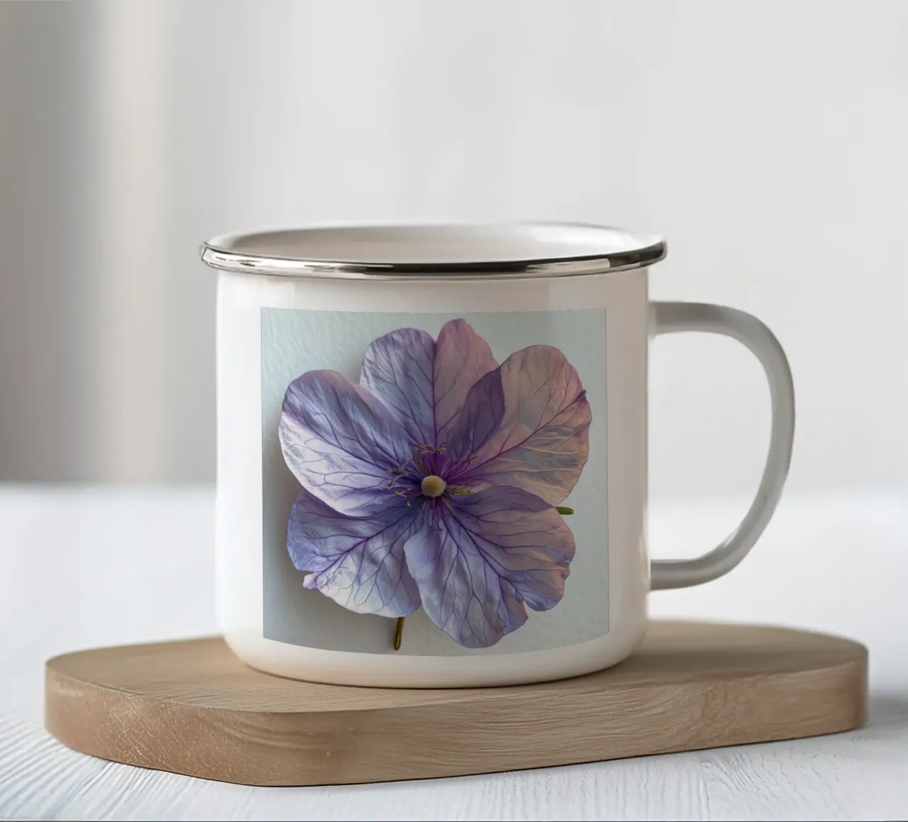 Fiore di Lunaria 3 tazza in smalto da Bold Blooms