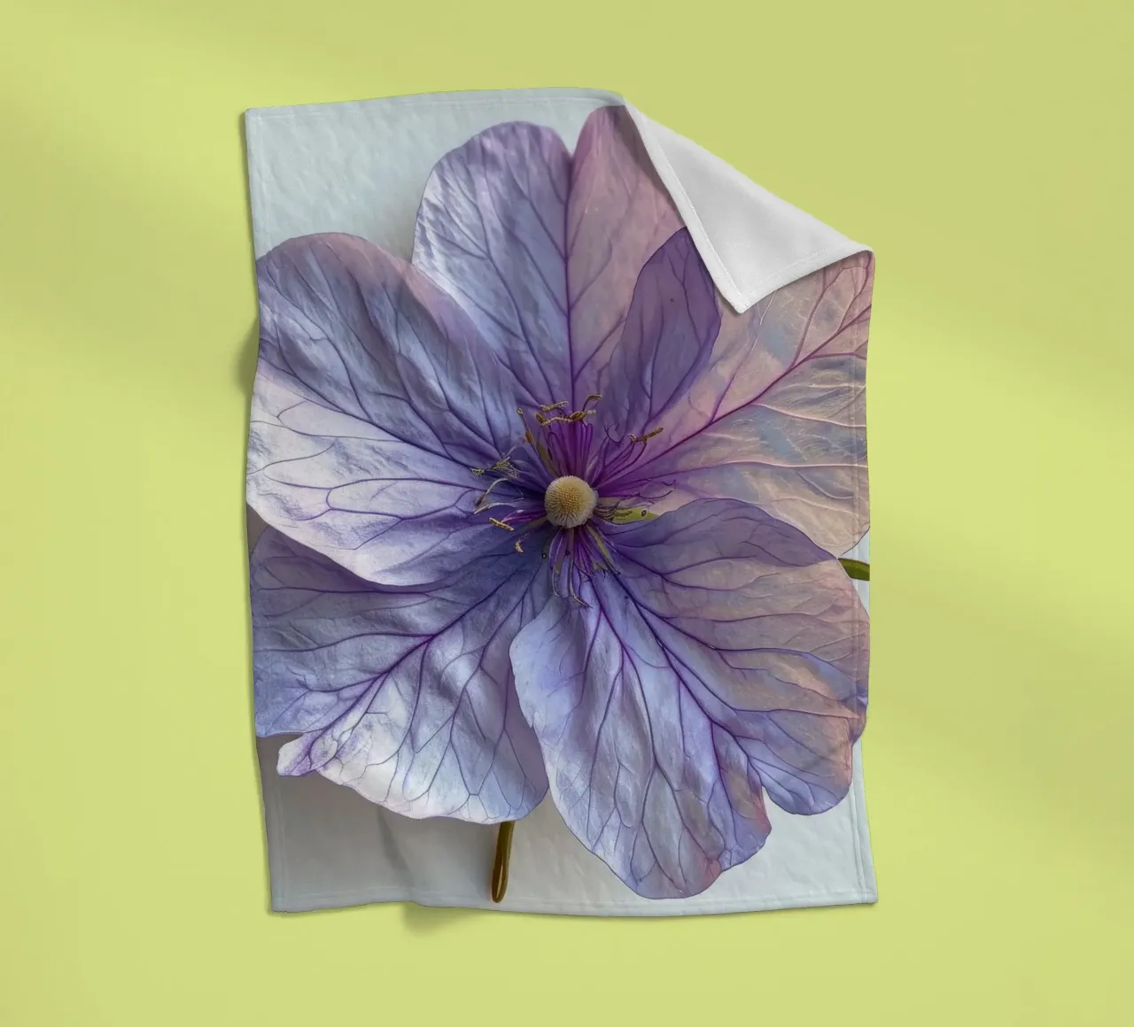 Lunaria Flower 3 fleece blanket by Bold Blooms