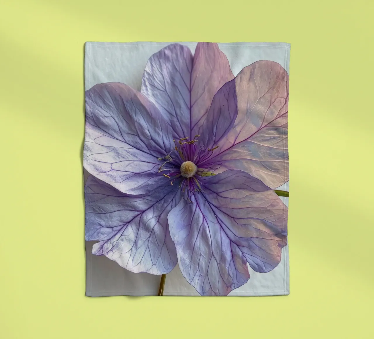 Lunaria Flower 3 fleece blanket by Bold Blooms