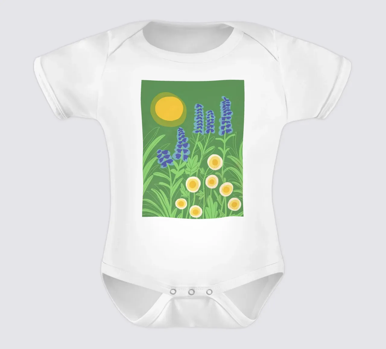 Spring garden body neonato maniche corte da GigiRosado