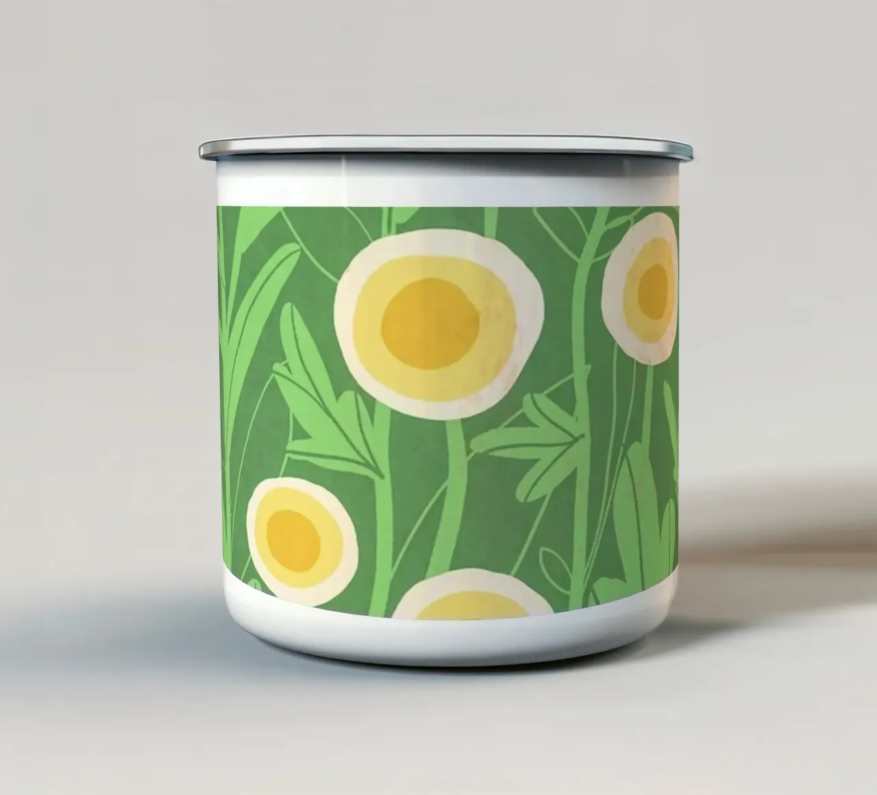 Spring garden enamel mug by GigiRosado