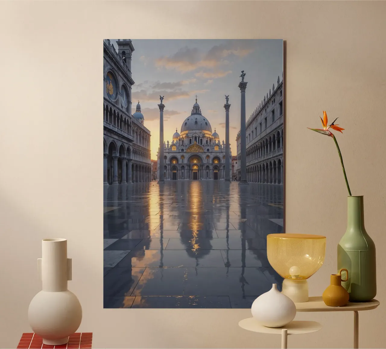 St. Mark’s Basilica Reflected in Morning Light alluminio dibond da AlbertKlee