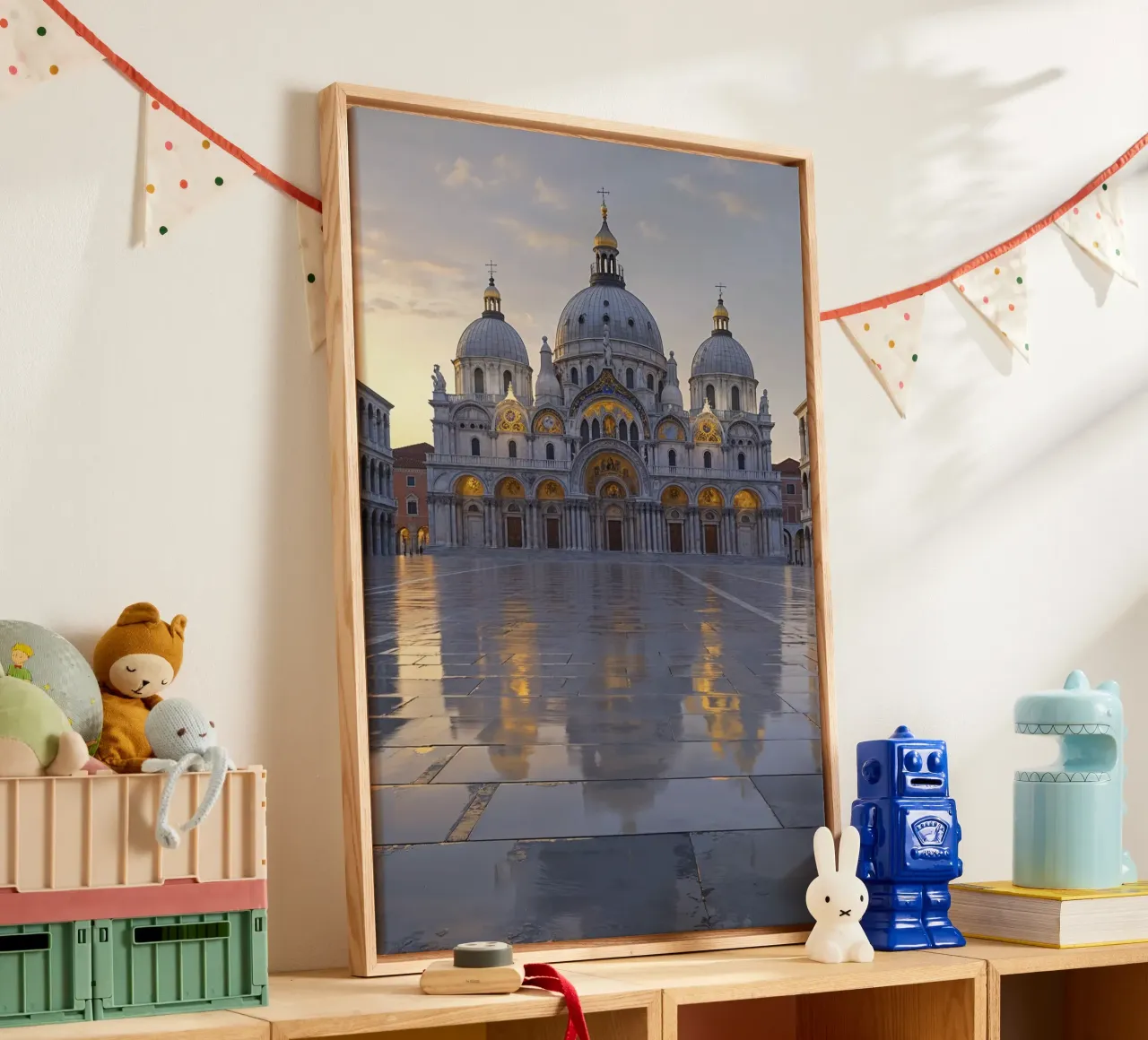 Golden Glow of St. Mark’s Basilica at Dawn canvas van AlbertKlee