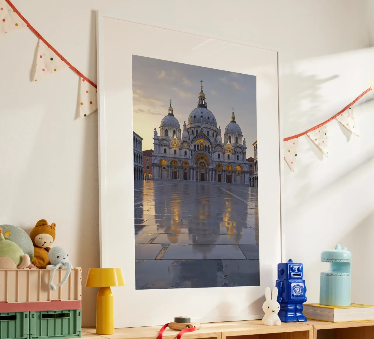Golden Glow of St. Mark’s Basilica at Dawn carta hahnemühle da AlbertKlee