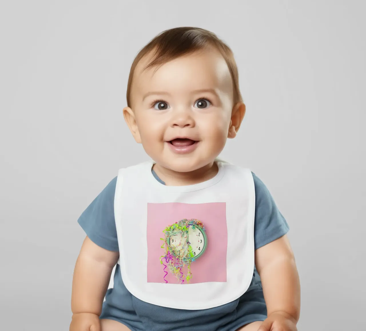 Clock Confetti Babylätzchen von Juj Winn