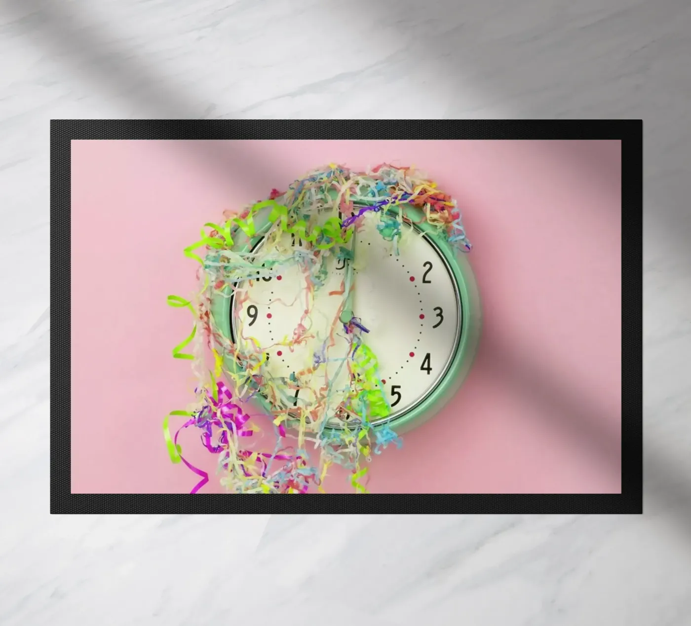 Clock Confetti paillasson de Juj Winn
