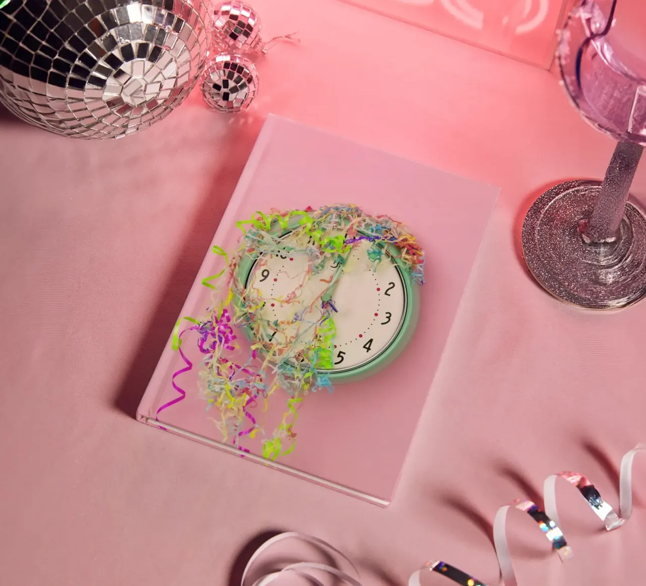 Clock Confetti notebook by Juj Winn