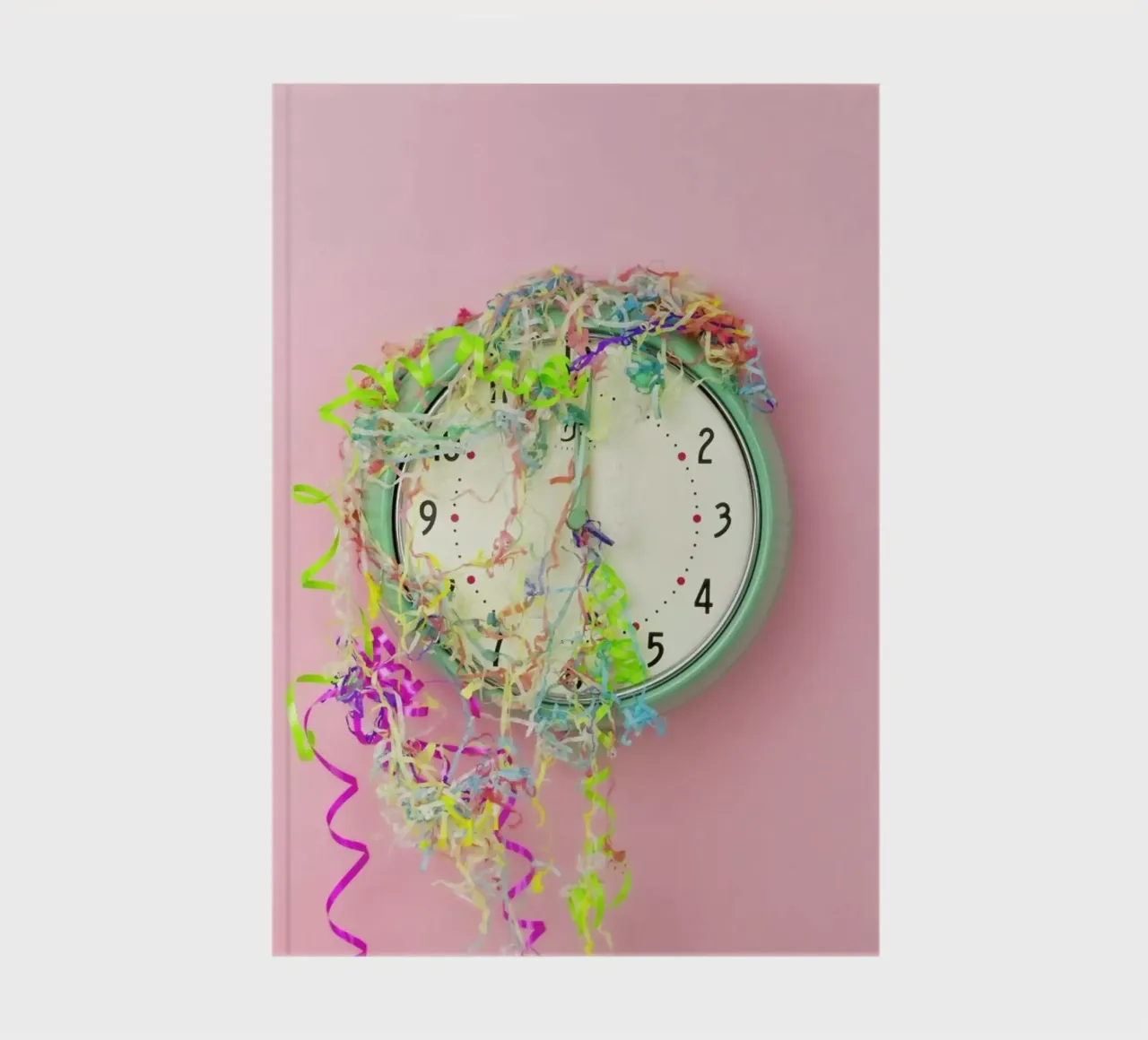 Clock Confetti notebook by Juj Winn