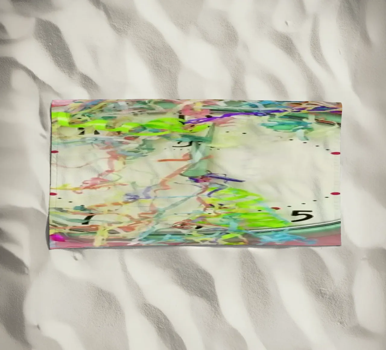 Clock Confetti telo mare da Juj Winn