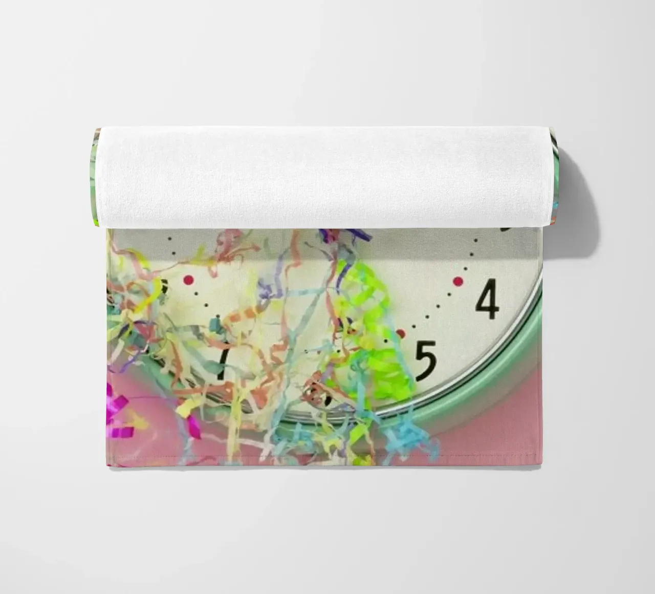 Clock Confetti telo mare da Juj Winn