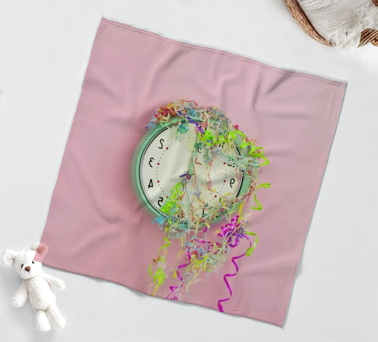 Clock Confetti Fleecedecke von Juj Winn