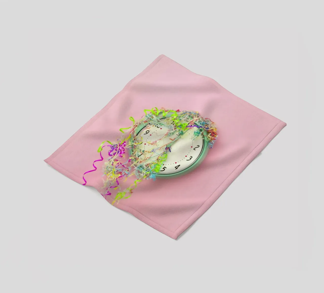 Clock Confetti Fleecedecke von Juj Winn